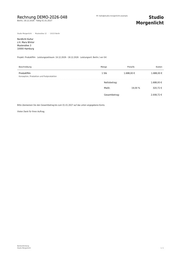 From “That’s a wrap” to “Here’s your invoice”